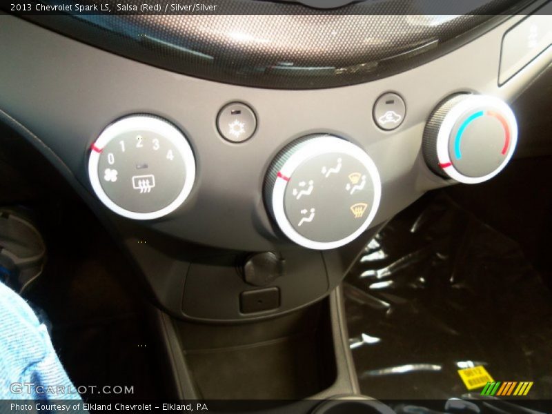 Salsa (Red) / Silver/Silver 2013 Chevrolet Spark LS