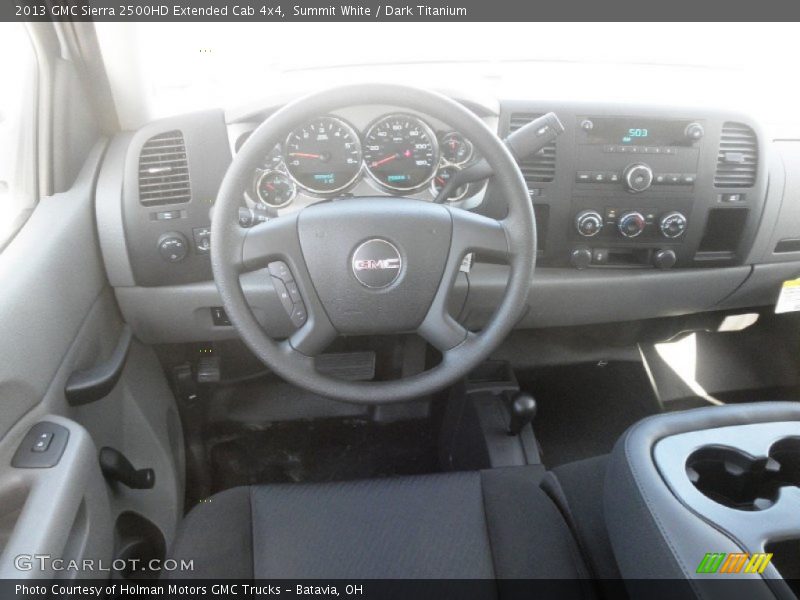Summit White / Dark Titanium 2013 GMC Sierra 2500HD Extended Cab 4x4