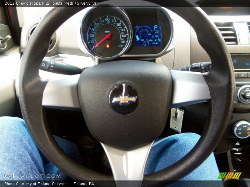 Salsa (Red) / Silver/Silver 2013 Chevrolet Spark LS