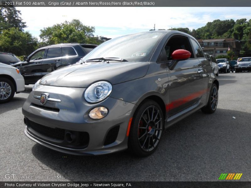 Grigio (Gray) / Abarth Nero/Rosso/Nero (Black/Red/Black) 2013 Fiat 500 Abarth