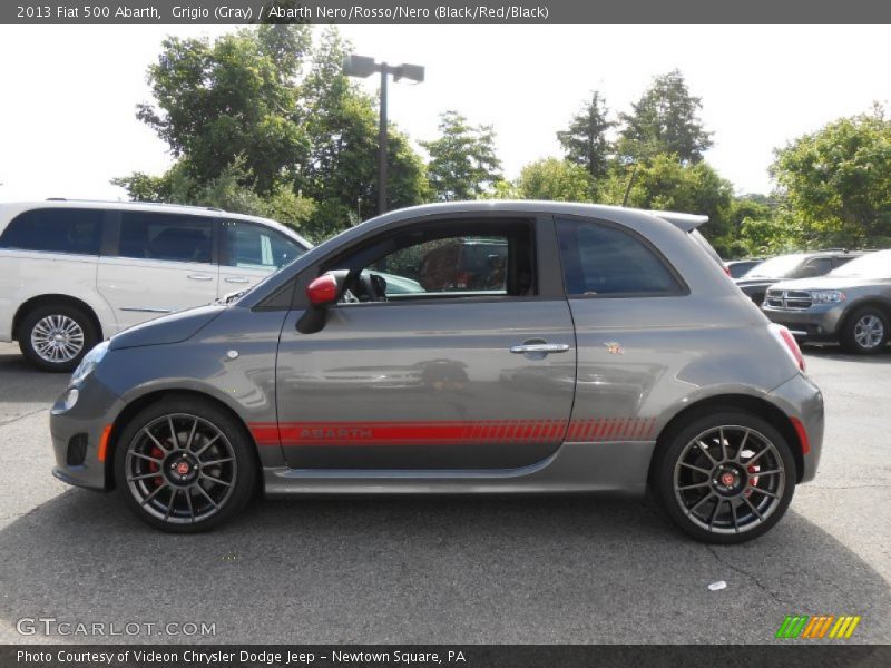 Grigio (Gray) / Abarth Nero/Rosso/Nero (Black/Red/Black) 2013 Fiat 500 Abarth