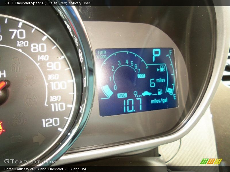 Salsa (Red) / Silver/Silver 2013 Chevrolet Spark LS