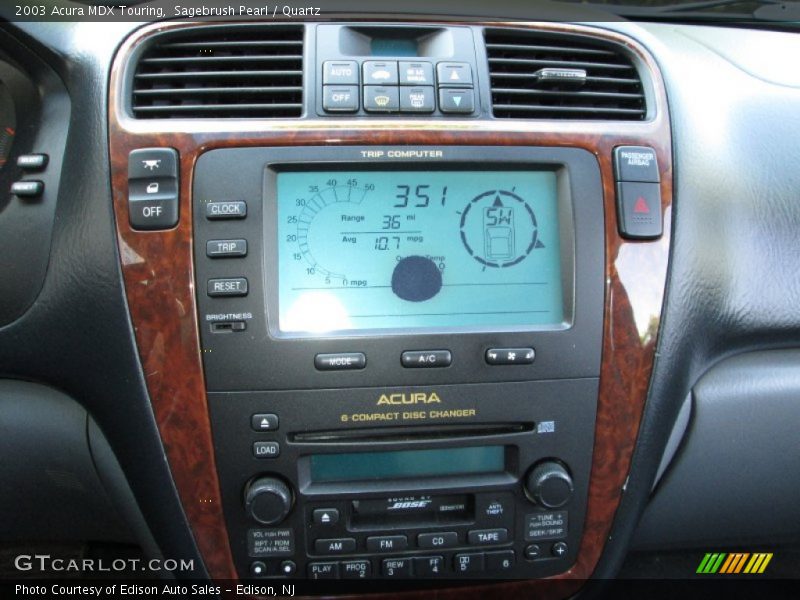 Controls of 2003 MDX Touring