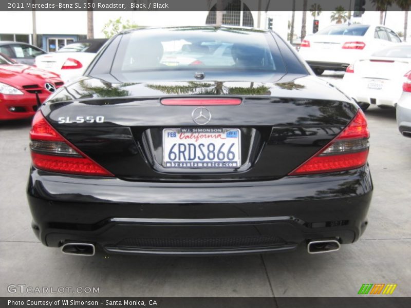 Black / Black 2011 Mercedes-Benz SL 550 Roadster