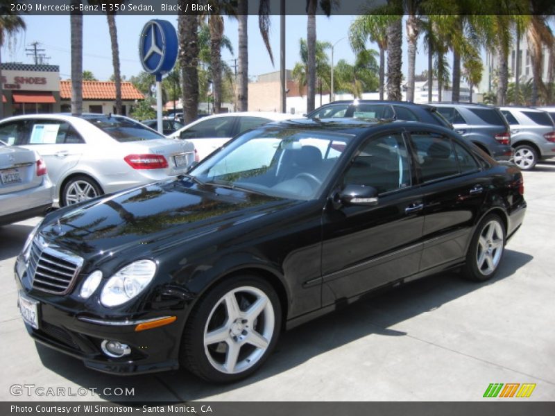 Black / Black 2009 Mercedes-Benz E 350 Sedan