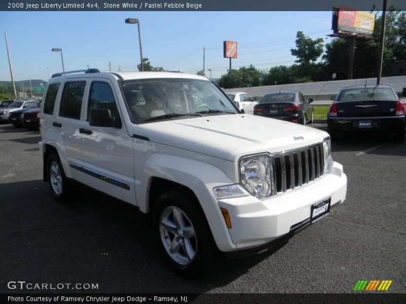 Stone White / Pastel Pebble Beige 2008 Jeep Liberty Limited 4x4