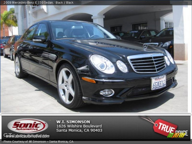 Black / Black 2009 Mercedes-Benz E 350 Sedan