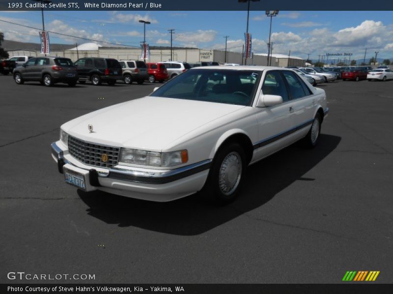 White Diamond Pearl / Blue 1993 Cadillac Seville STS