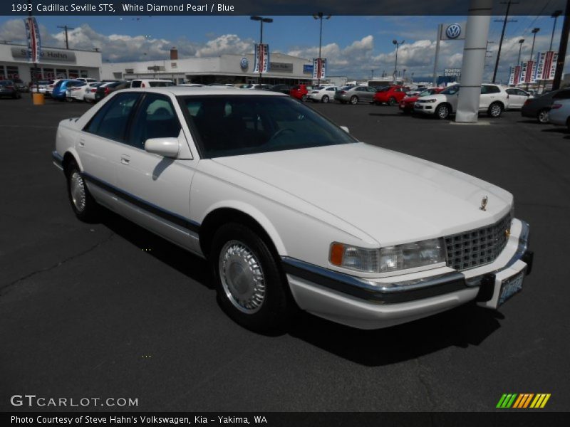 White Diamond Pearl / Blue 1993 Cadillac Seville STS