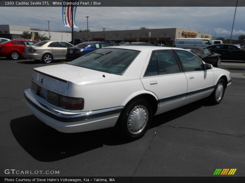 White Diamond Pearl / Blue 1993 Cadillac Seville STS