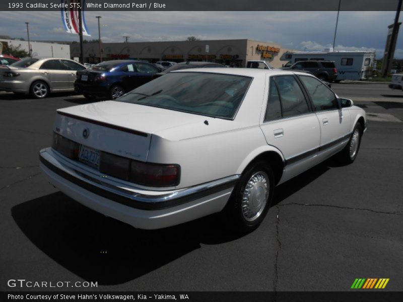 White Diamond Pearl / Blue 1993 Cadillac Seville STS