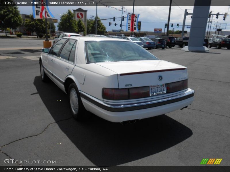 White Diamond Pearl / Blue 1993 Cadillac Seville STS