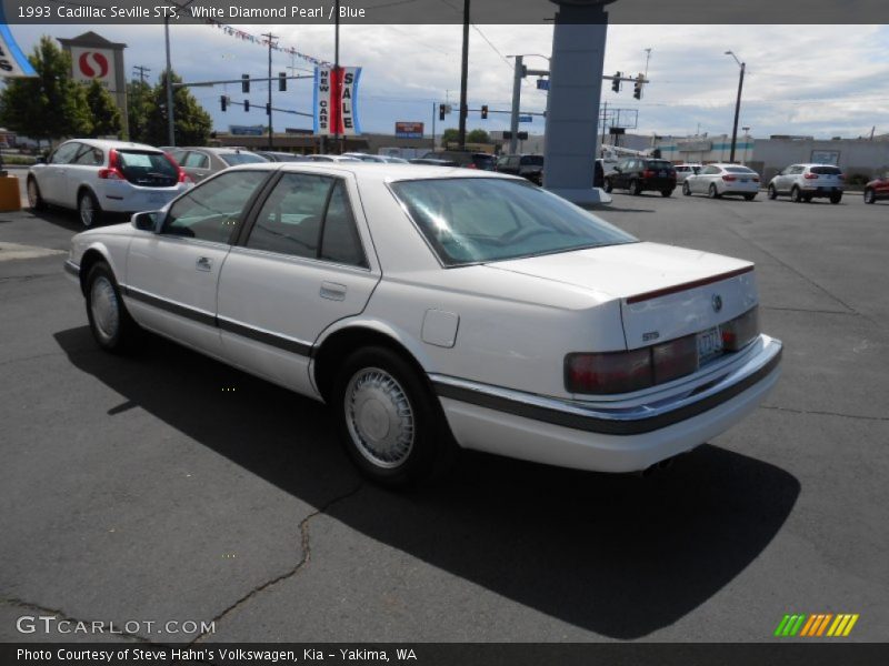 White Diamond Pearl / Blue 1993 Cadillac Seville STS