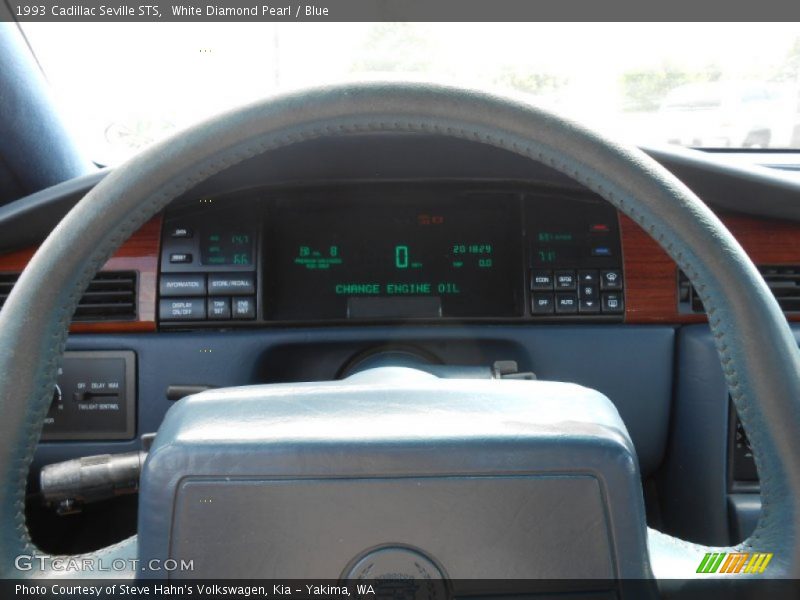 White Diamond Pearl / Blue 1993 Cadillac Seville STS