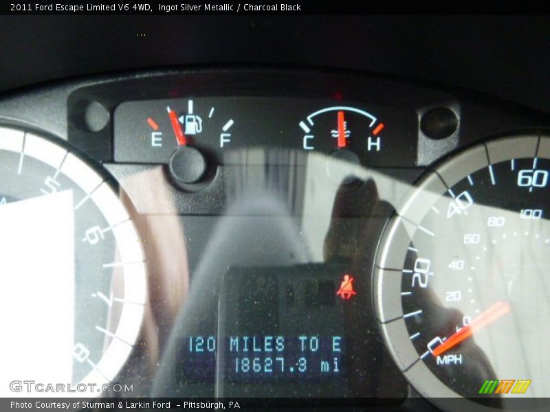 Ingot Silver Metallic / Charcoal Black 2011 Ford Escape Limited V6 4WD