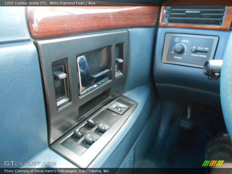 White Diamond Pearl / Blue 1993 Cadillac Seville STS