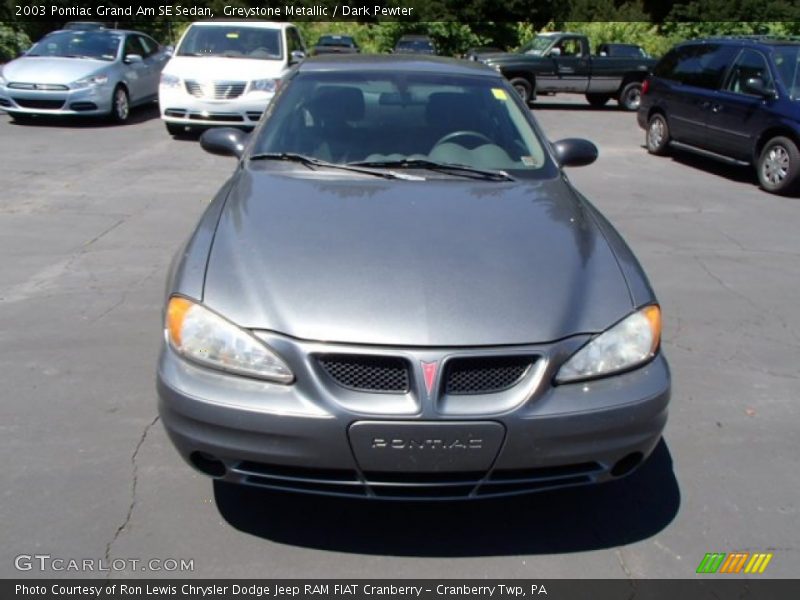 Greystone Metallic / Dark Pewter 2003 Pontiac Grand Am SE Sedan