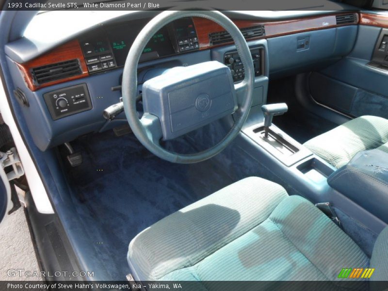 White Diamond Pearl / Blue 1993 Cadillac Seville STS