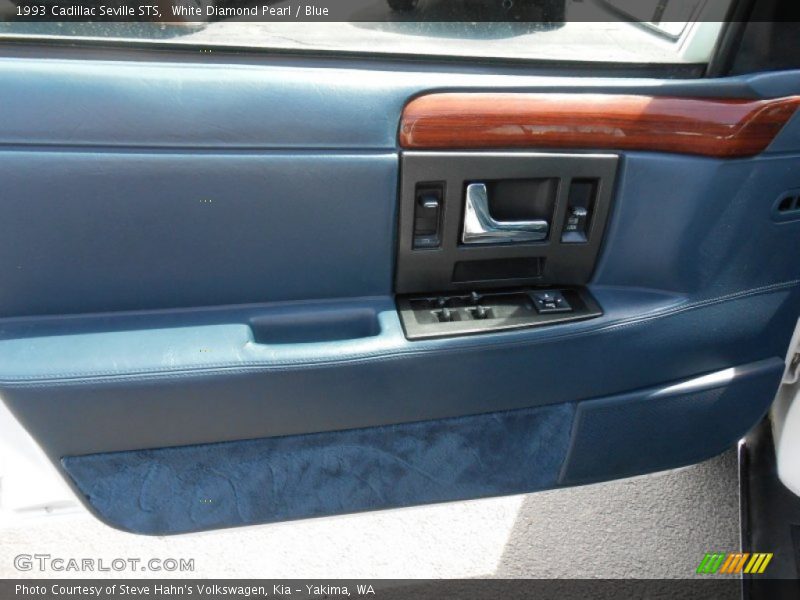 White Diamond Pearl / Blue 1993 Cadillac Seville STS