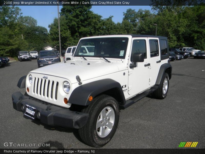 Stone White / Dark Slate Gray/Med Slate Gray 2008 Jeep Wrangler Unlimited X 4x4
