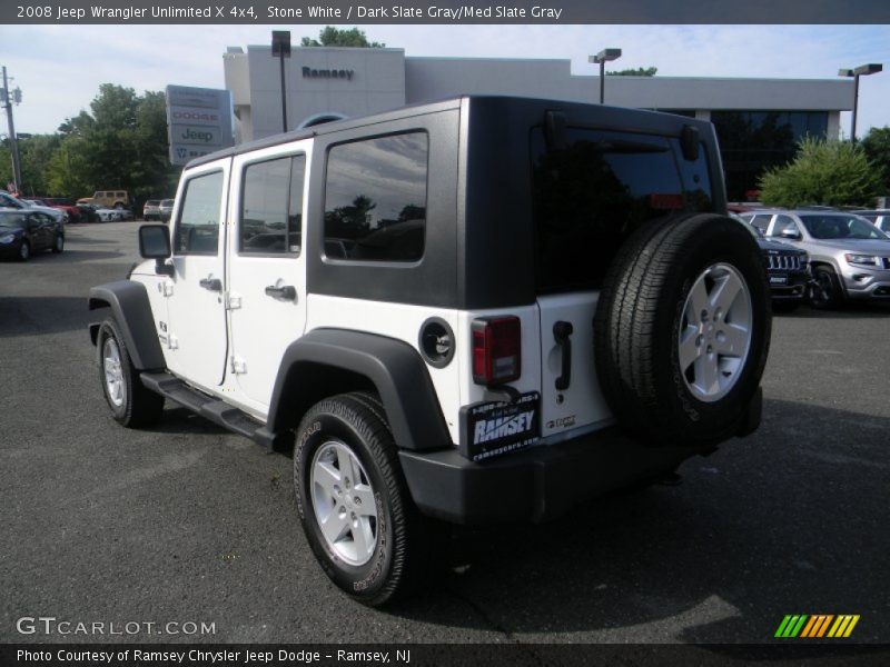 Stone White / Dark Slate Gray/Med Slate Gray 2008 Jeep Wrangler Unlimited X 4x4