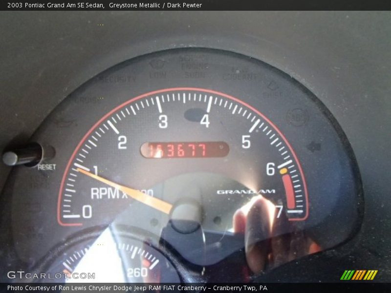Greystone Metallic / Dark Pewter 2003 Pontiac Grand Am SE Sedan