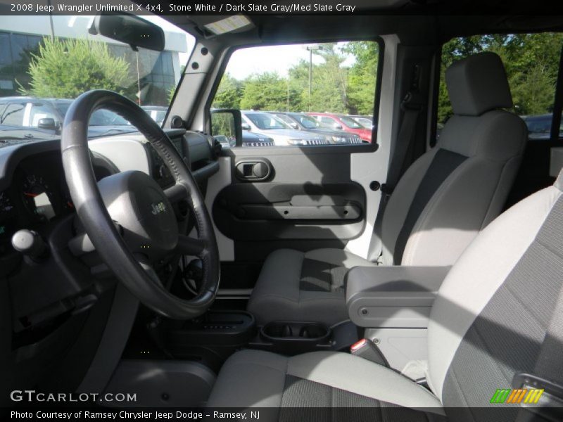 Stone White / Dark Slate Gray/Med Slate Gray 2008 Jeep Wrangler Unlimited X 4x4