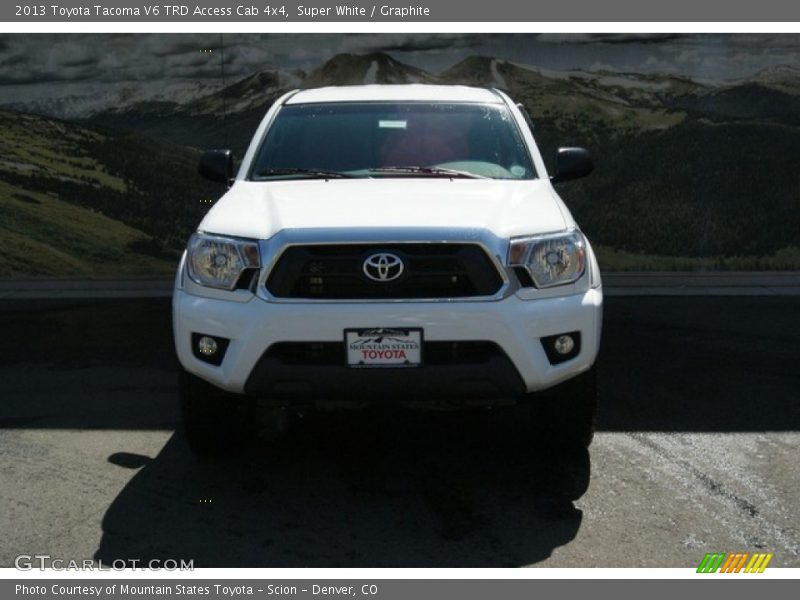 Super White / Graphite 2013 Toyota Tacoma V6 TRD Access Cab 4x4