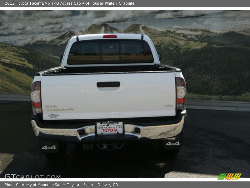 Super White / Graphite 2013 Toyota Tacoma V6 TRD Access Cab 4x4