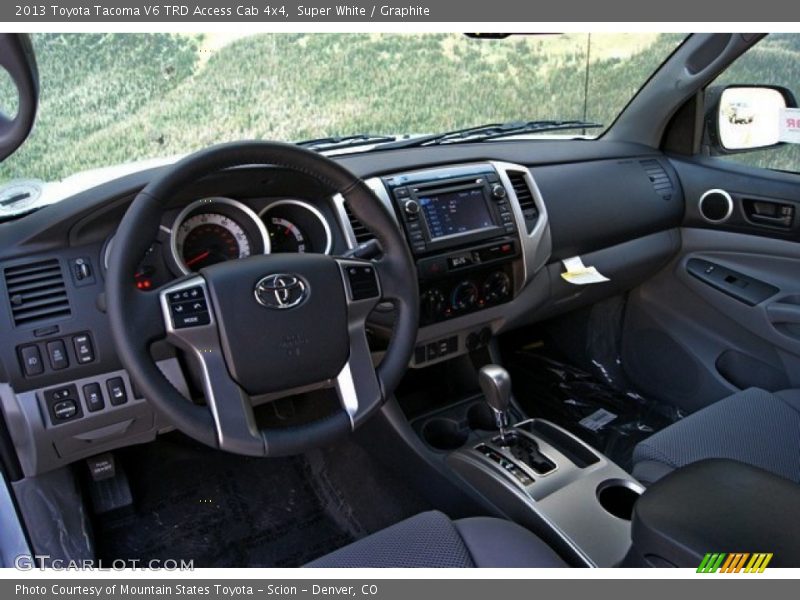 Super White / Graphite 2013 Toyota Tacoma V6 TRD Access Cab 4x4