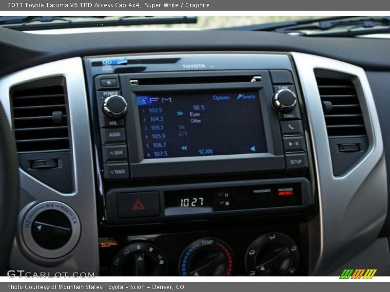 Super White / Graphite 2013 Toyota Tacoma V6 TRD Access Cab 4x4