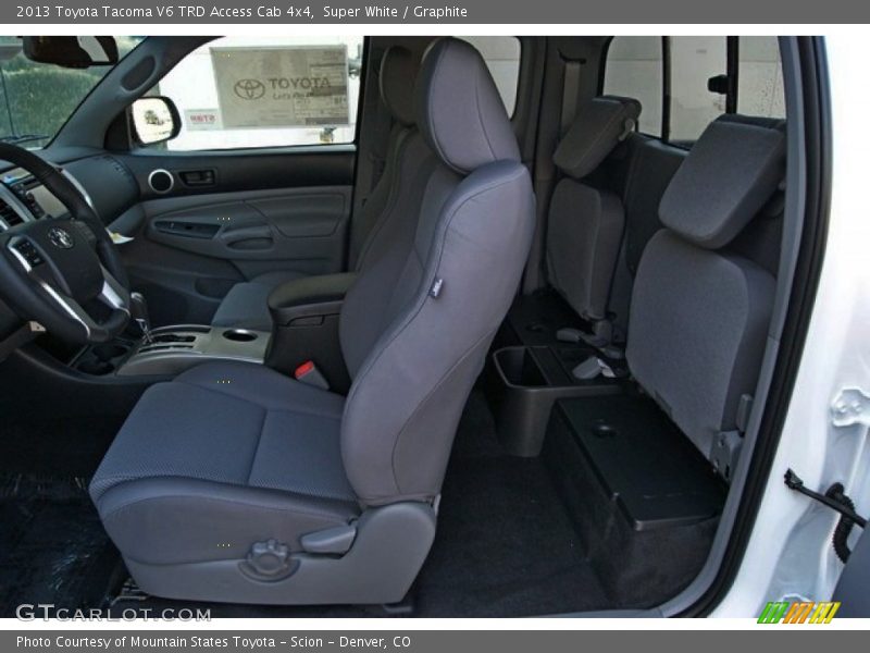 Super White / Graphite 2013 Toyota Tacoma V6 TRD Access Cab 4x4
