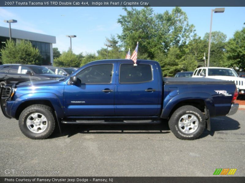 Indigo Ink Pearl / Graphite Gray 2007 Toyota Tacoma V6 TRD Double Cab 4x4