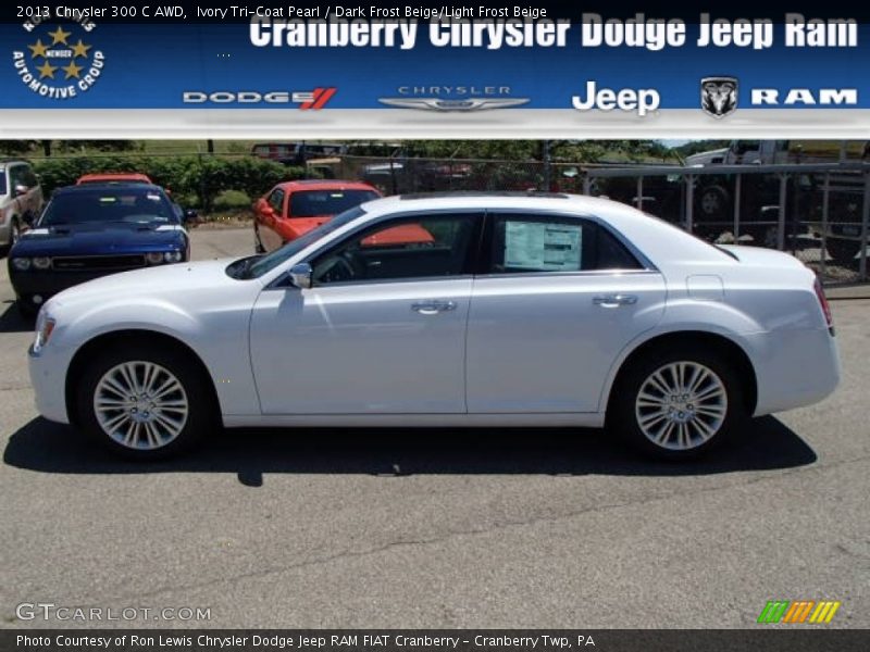 Ivory Tri-Coat Pearl / Dark Frost Beige/Light Frost Beige 2013 Chrysler 300 C AWD