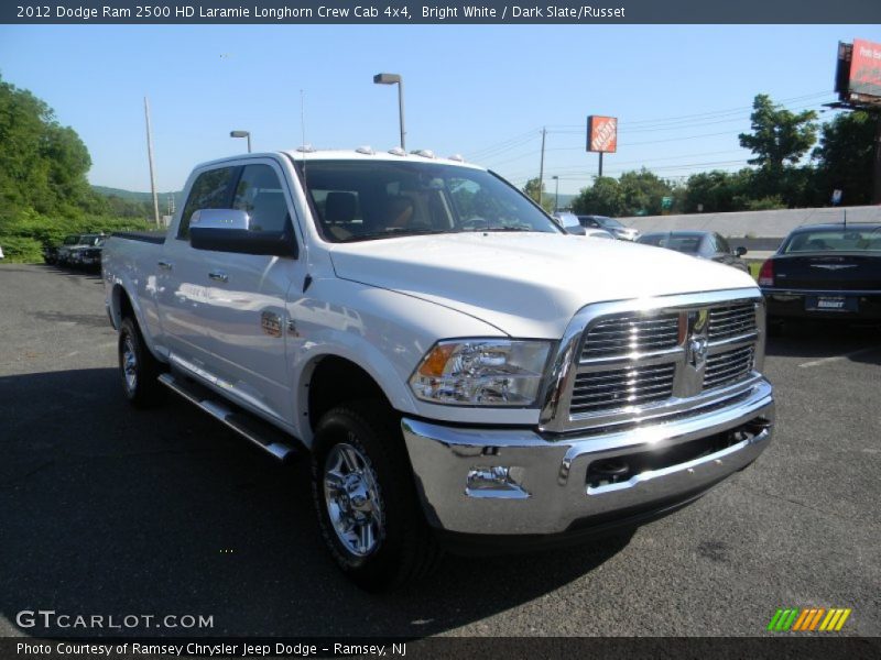 Bright White / Dark Slate/Russet 2012 Dodge Ram 2500 HD Laramie Longhorn Crew Cab 4x4