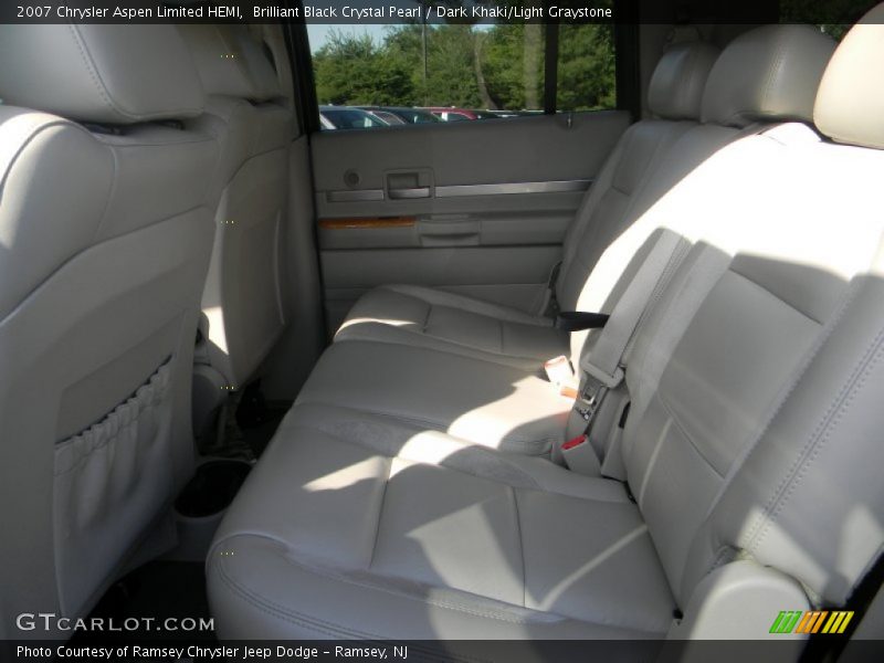 Brilliant Black Crystal Pearl / Dark Khaki/Light Graystone 2007 Chrysler Aspen Limited HEMI
