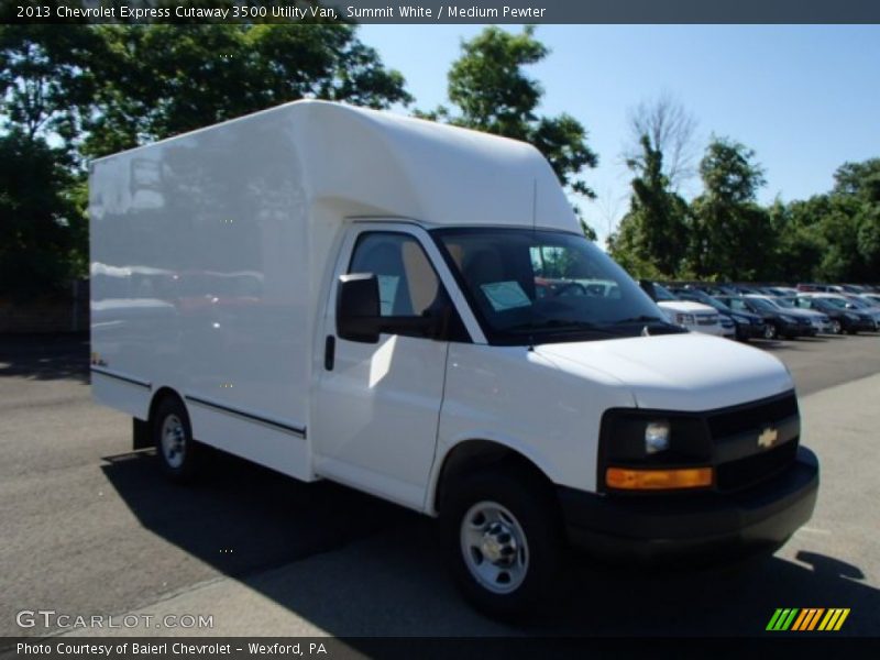 Summit White / Medium Pewter 2013 Chevrolet Express Cutaway 3500 Utility Van