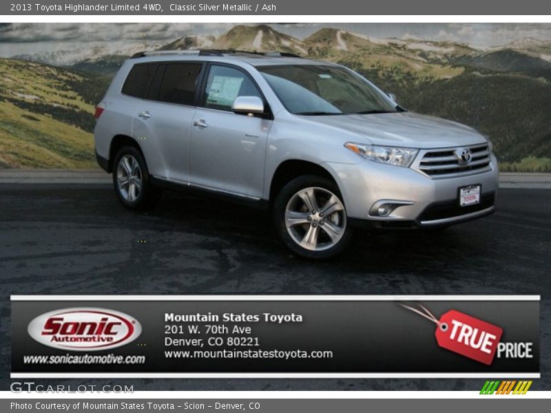 Classic Silver Metallic / Ash 2013 Toyota Highlander Limited 4WD
