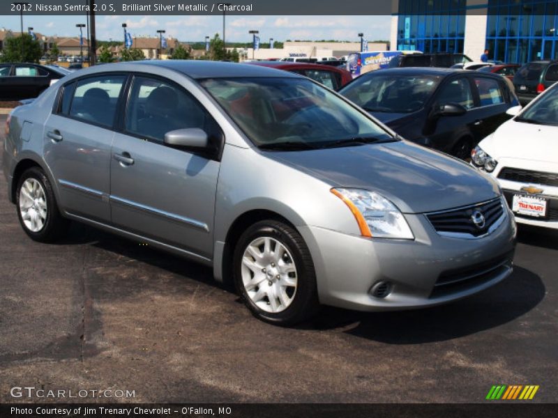 Brilliant Silver Metallic / Charcoal 2012 Nissan Sentra 2.0 S