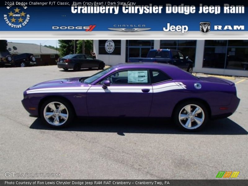 Plum Crazy Pearl / Dark Slate Gray 2013 Dodge Challenger R/T Classic