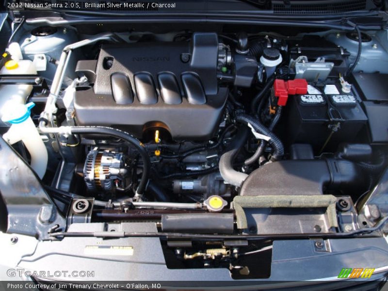 Brilliant Silver Metallic / Charcoal 2012 Nissan Sentra 2.0 S