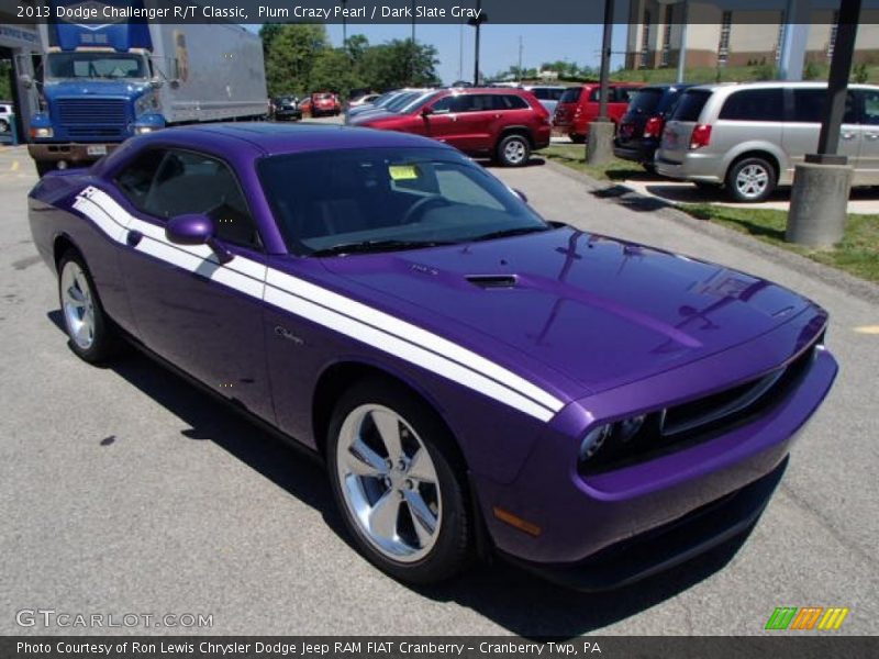 Plum Crazy Pearl / Dark Slate Gray 2013 Dodge Challenger R/T Classic