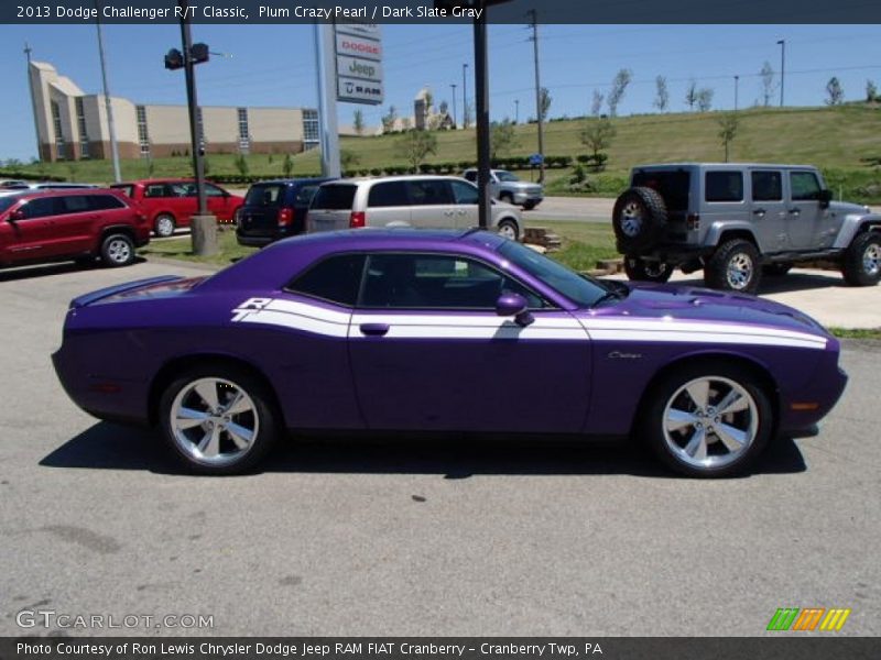 Plum Crazy Pearl / Dark Slate Gray 2013 Dodge Challenger R/T Classic