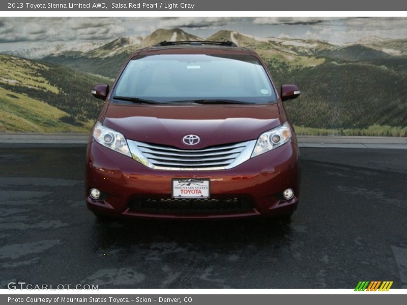 Salsa Red Pearl / Light Gray 2013 Toyota Sienna Limited AWD