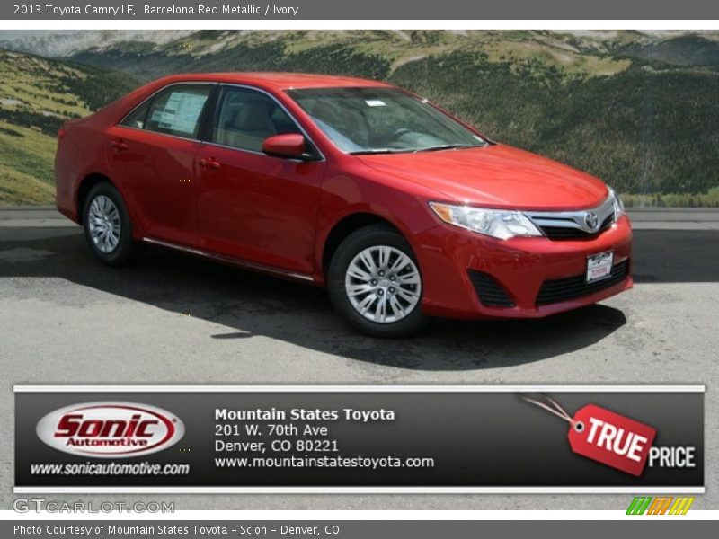 Barcelona Red Metallic / Ivory 2013 Toyota Camry LE