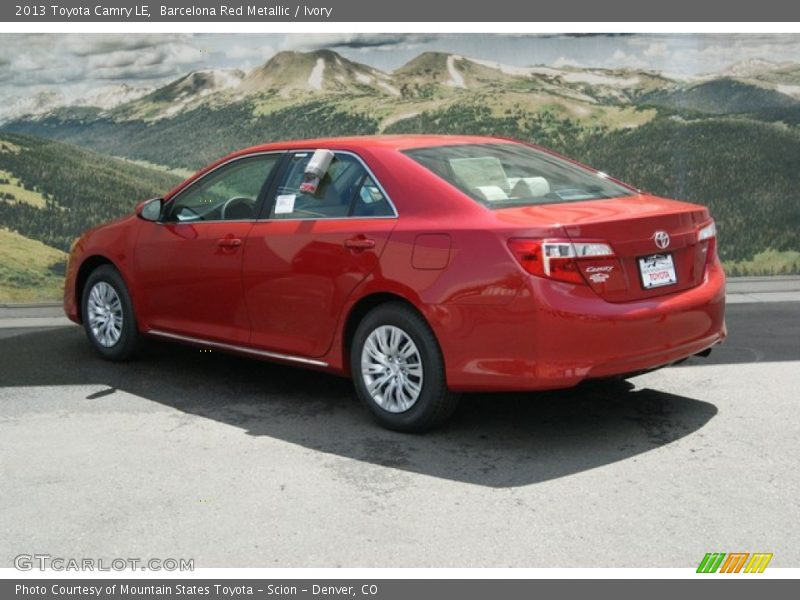 Barcelona Red Metallic / Ivory 2013 Toyota Camry LE