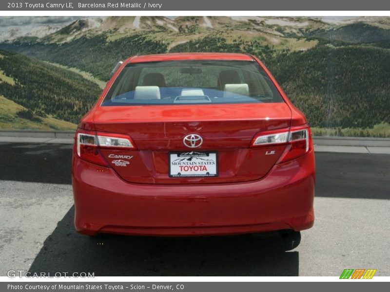 Barcelona Red Metallic / Ivory 2013 Toyota Camry LE