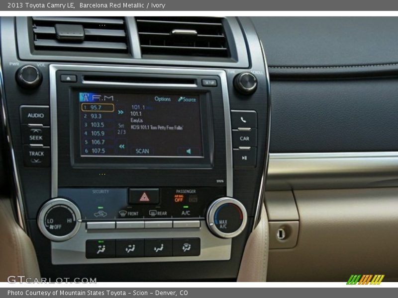 Barcelona Red Metallic / Ivory 2013 Toyota Camry LE