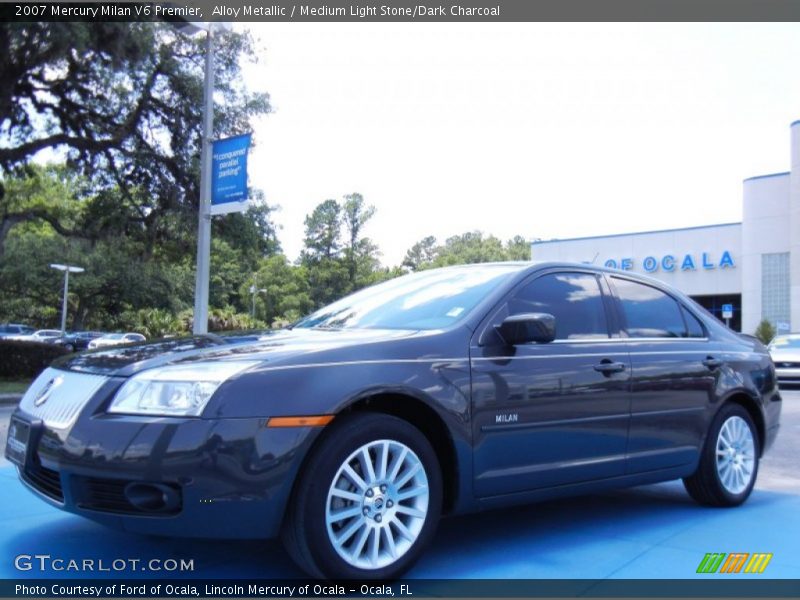 Alloy Metallic / Medium Light Stone/Dark Charcoal 2007 Mercury Milan V6 Premier