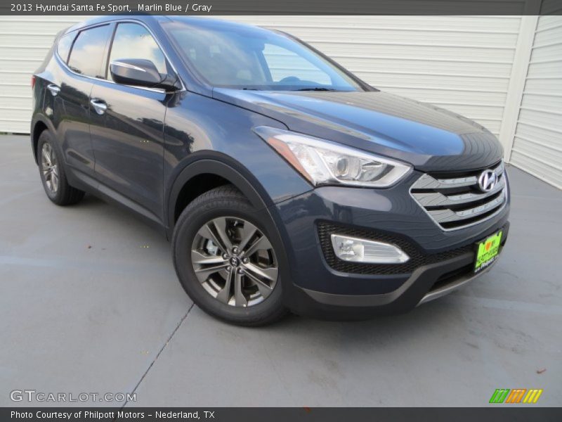 Marlin Blue / Gray 2013 Hyundai Santa Fe Sport
